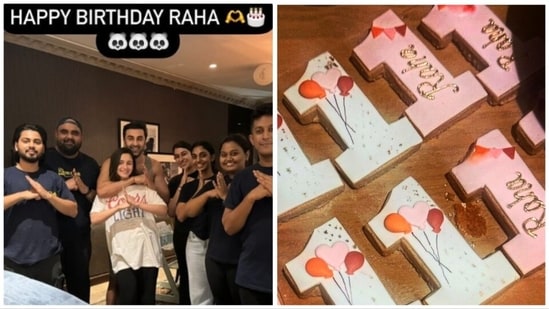 राहा का पहला जन्मदिन मनाने के लिए आलिया भट्ट और रणबीर कपूर ने घर पर एक पार्टी रखी।